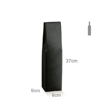 Estuche negro 1 botella vertical