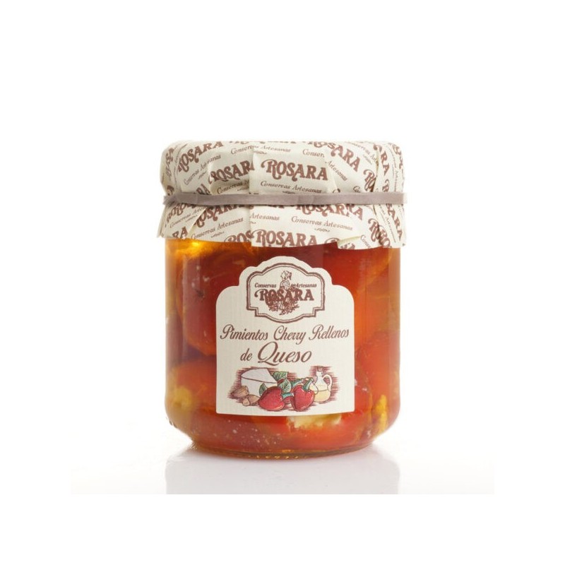 Pimientos Cherry Rellenos de Queso Rosara | L’Alfabia Gourmet